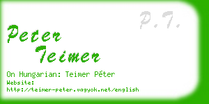 peter teimer business card